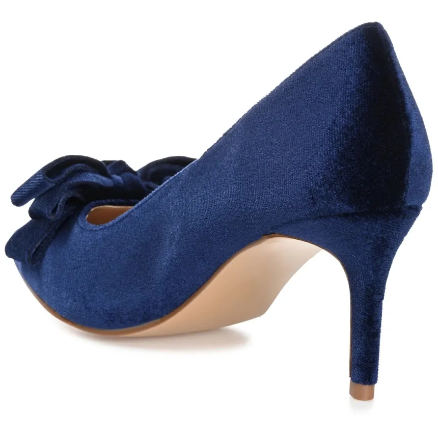 Journee Collection Women's Crystol Pump Navy