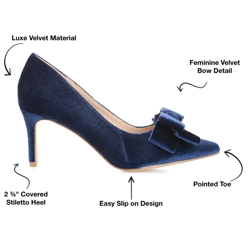 Journee Collection Women's Crystol Pump Navy