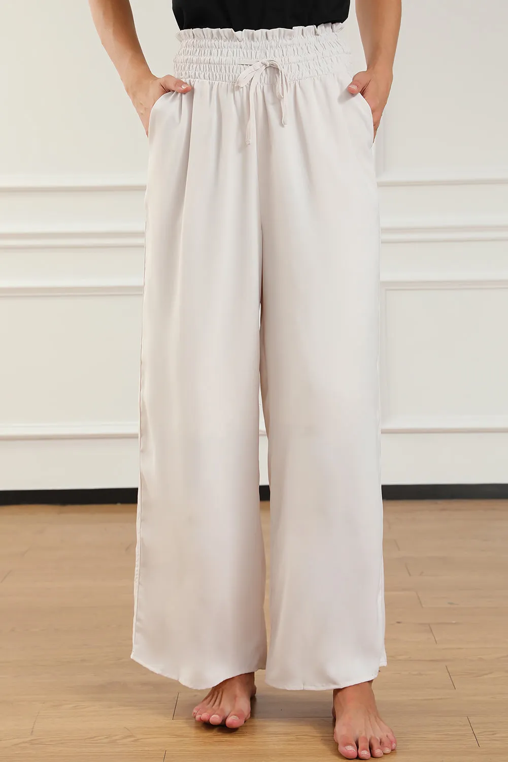 Kendra Smocked High Waist Wide Leg Pants