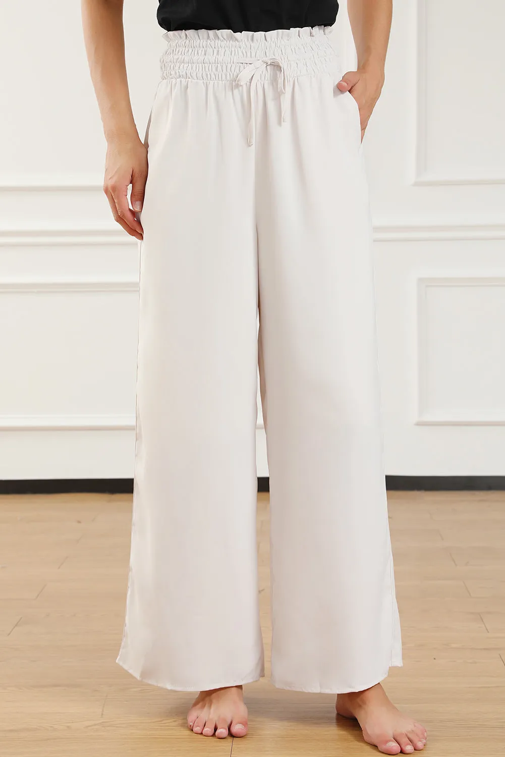 Kendra Smocked High Waist Wide Leg Pants