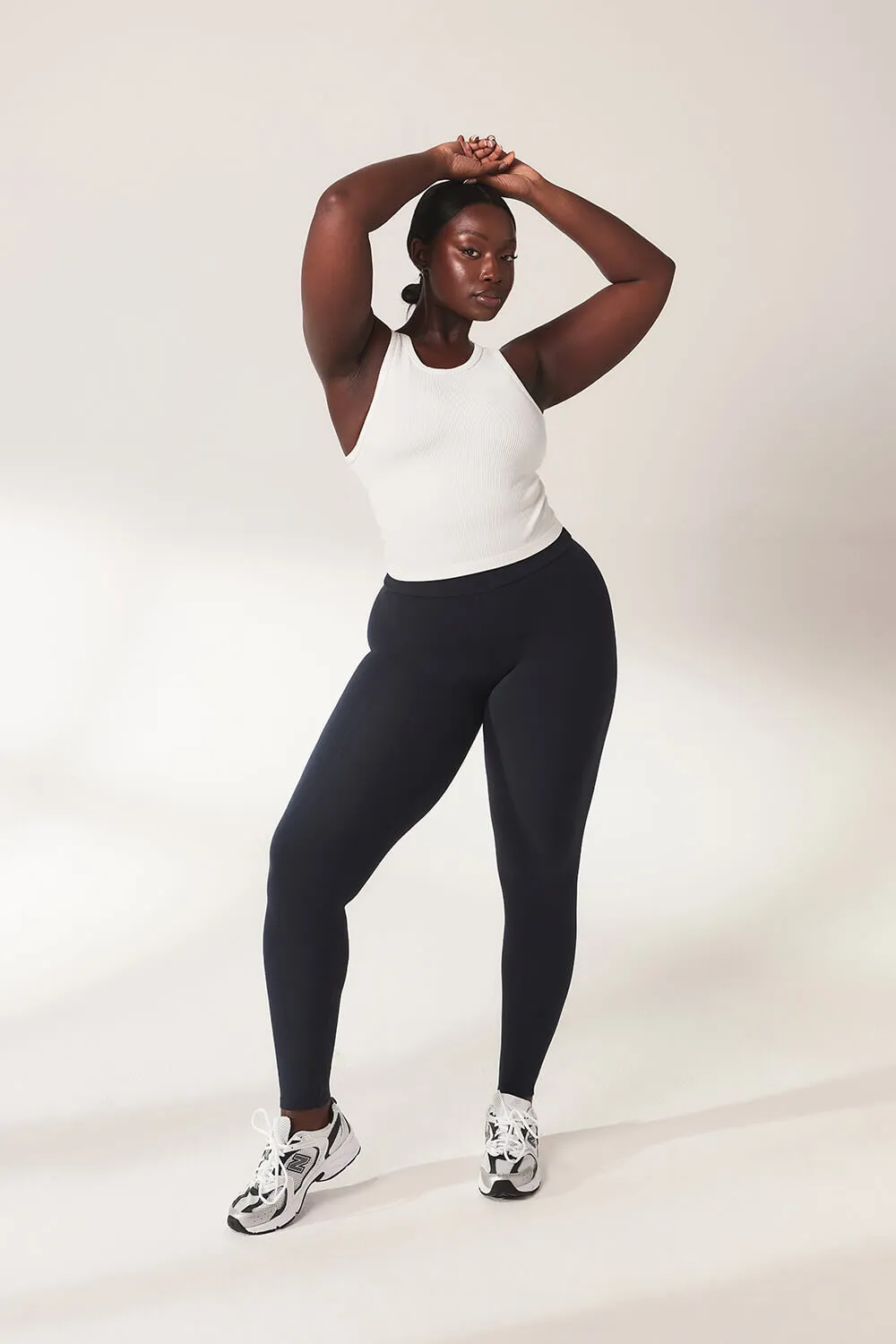 Lightweight Everyday High Waisted Leggings - Vintage Navy