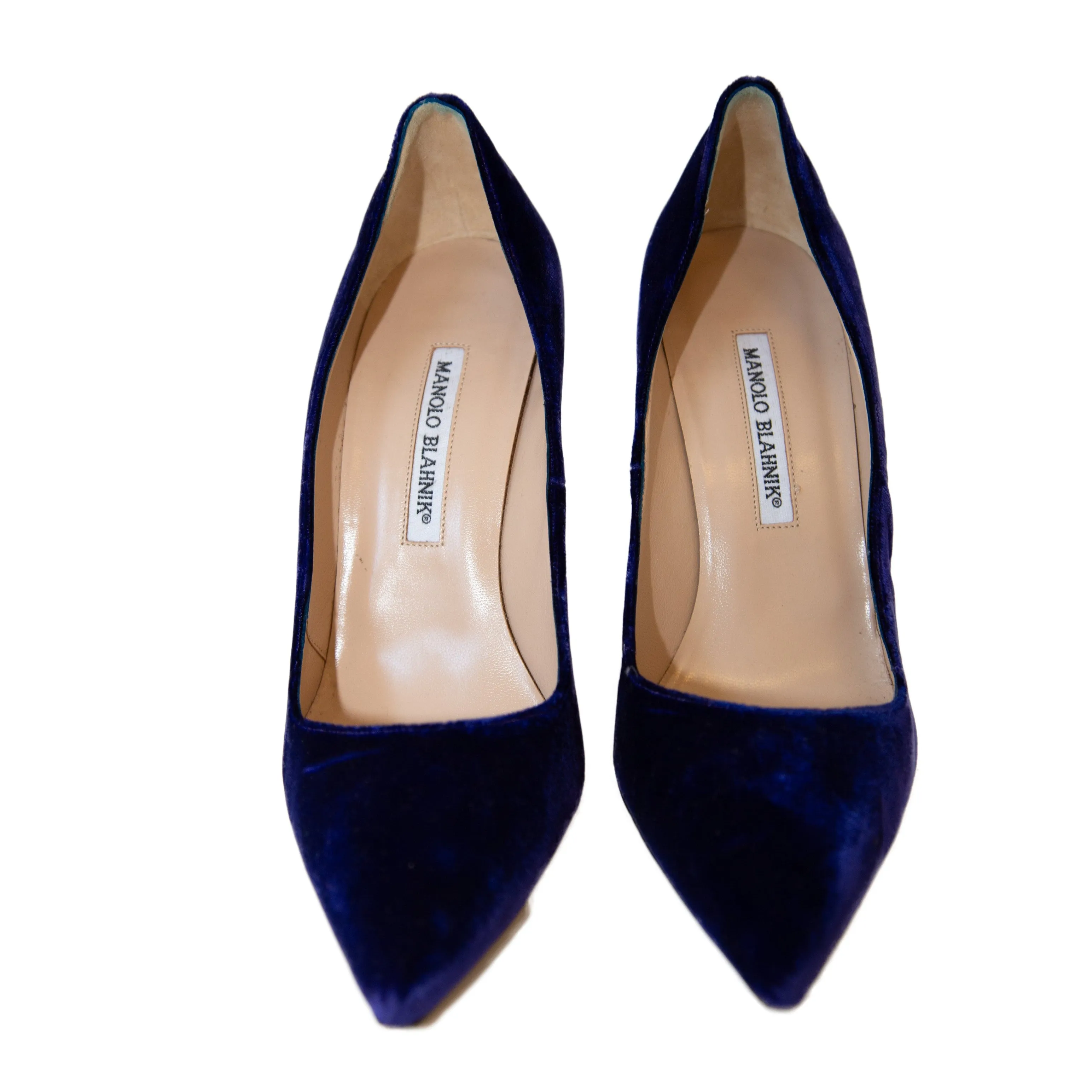 Manolo Blahnik Purple Velvet Pumps