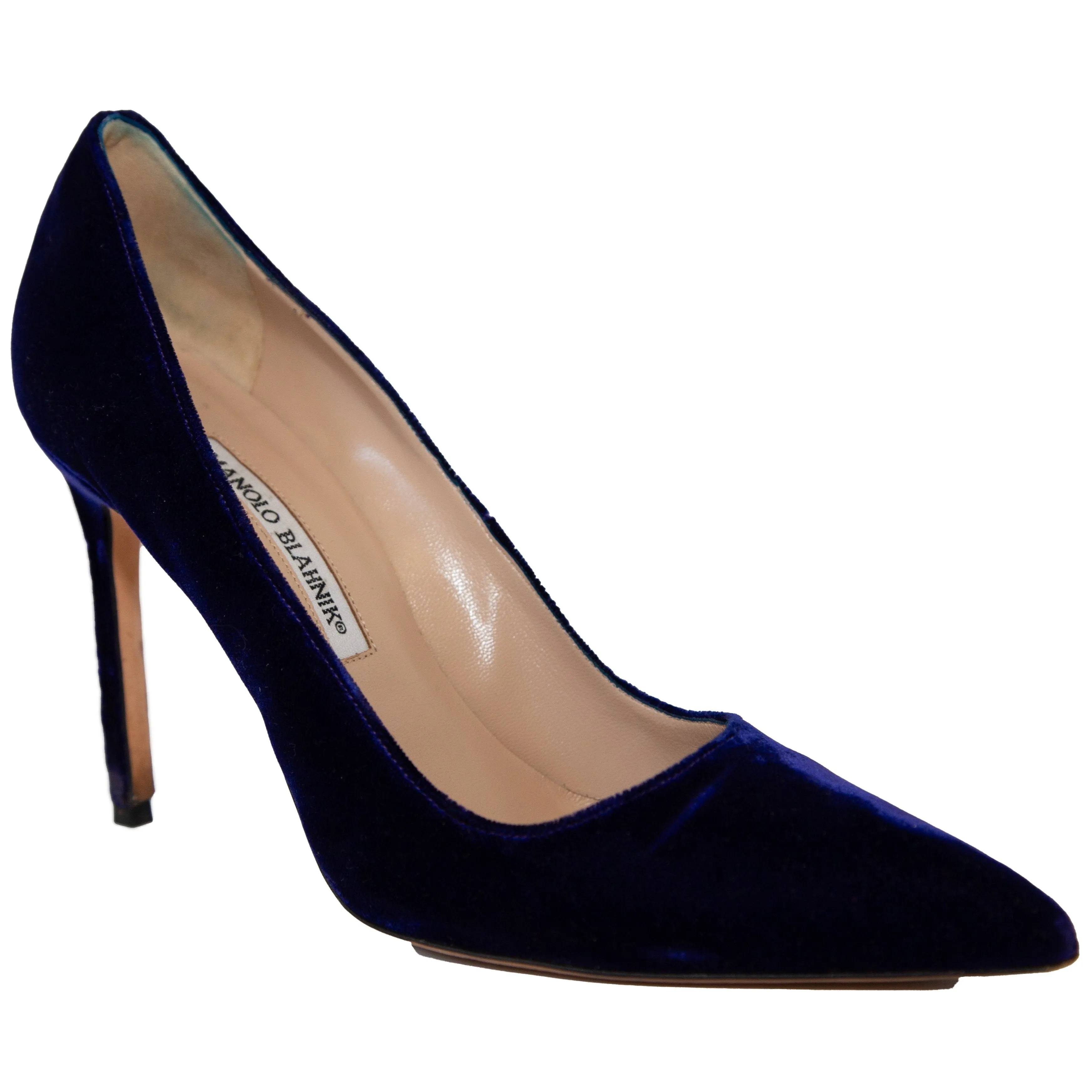 Manolo Blahnik Purple Velvet Pumps