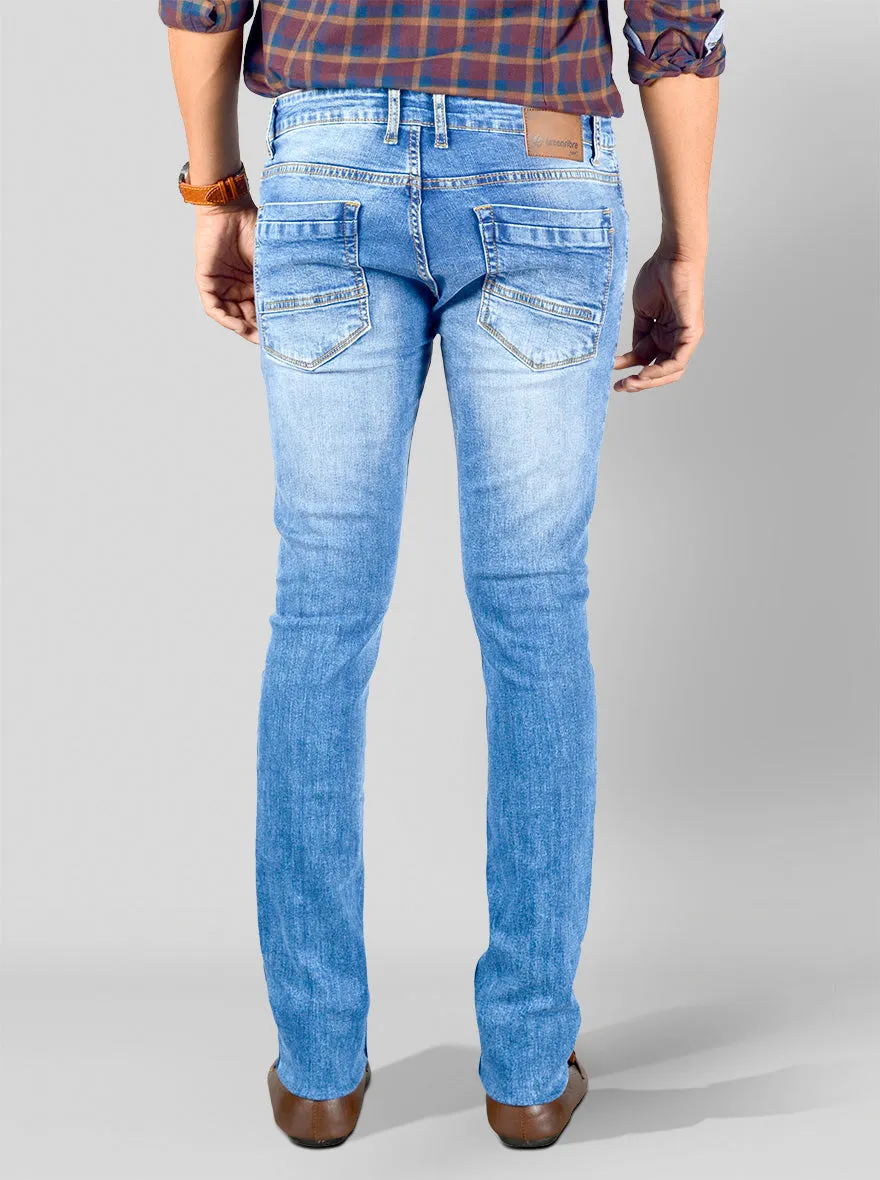 Mediterranian Blue Slim Fit Jeans | Greenfibre