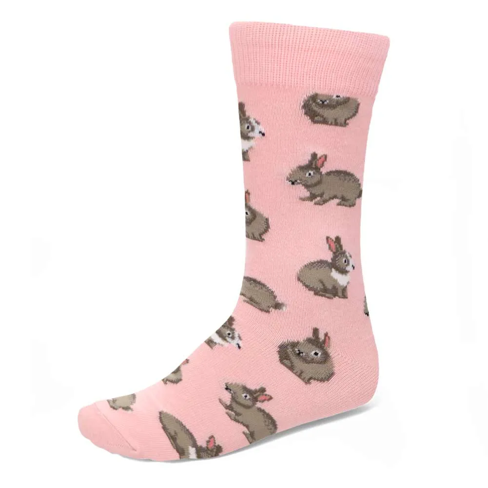 Men's Pink Rabbit Socks