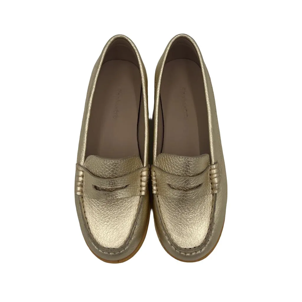 Metallic Leather Dress Loafers