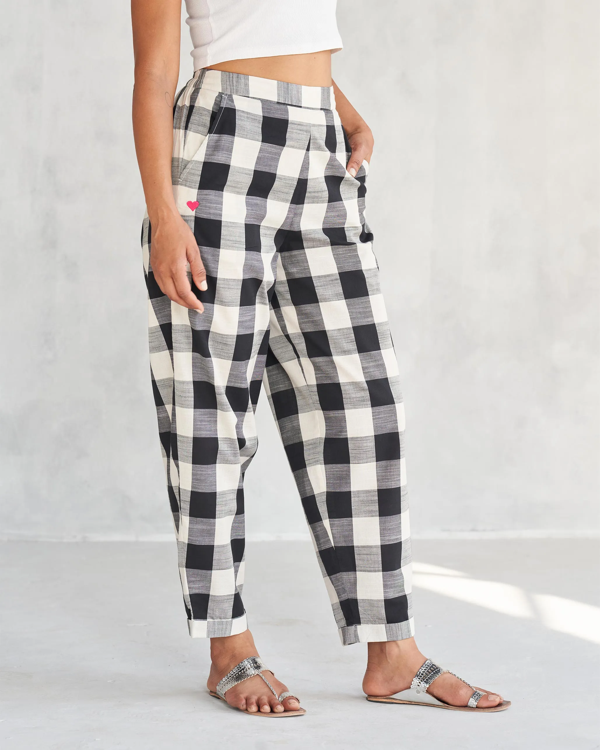 Midori Pants - Black & Ivory