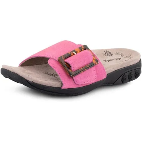 Mila pink Suede Slide Therafit