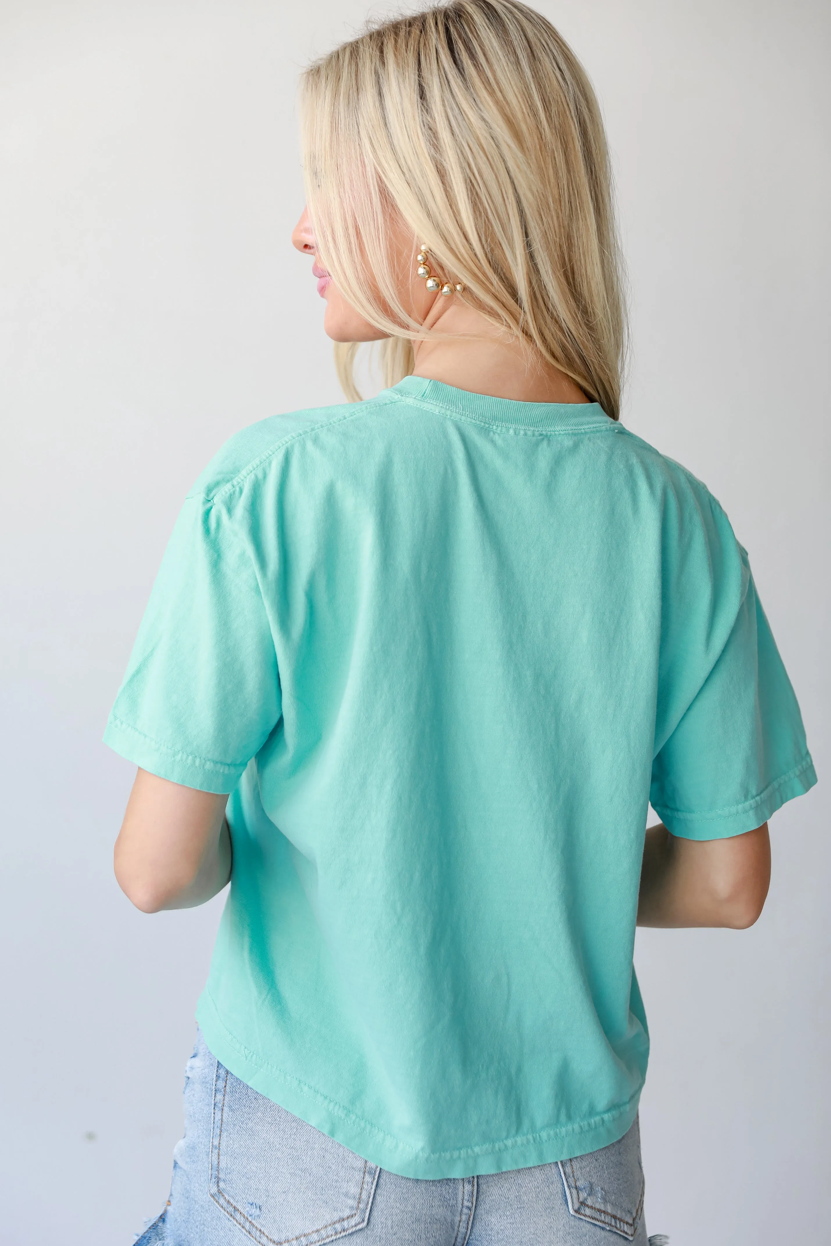 Mint Destin Florida Cropped Tee