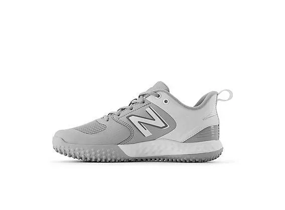 New Balance Women's VELO v3 Turf Softball Shoes - Grey with White - STVELOG3