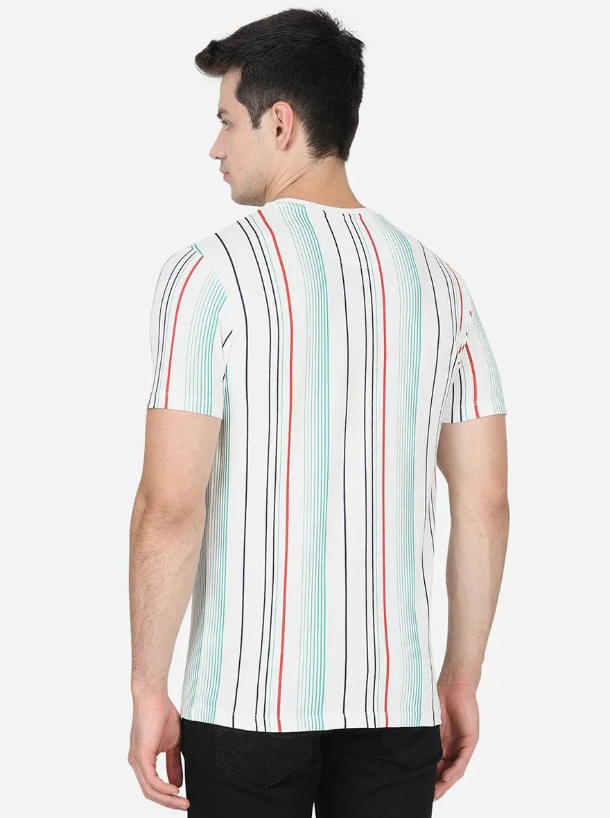 Off-White Printed Slim Fit T-Shirt | JadeBlue