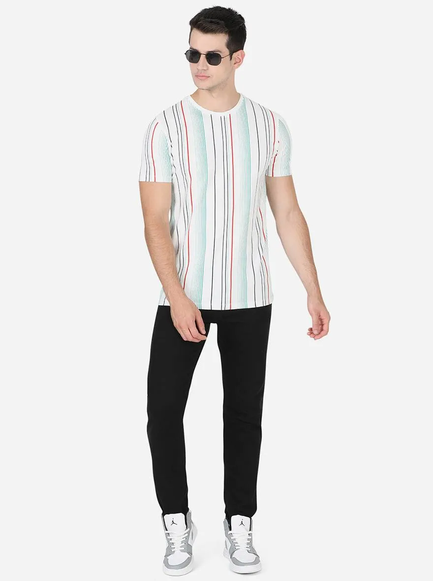 Off-White Printed Slim Fit T-Shirt | JadeBlue