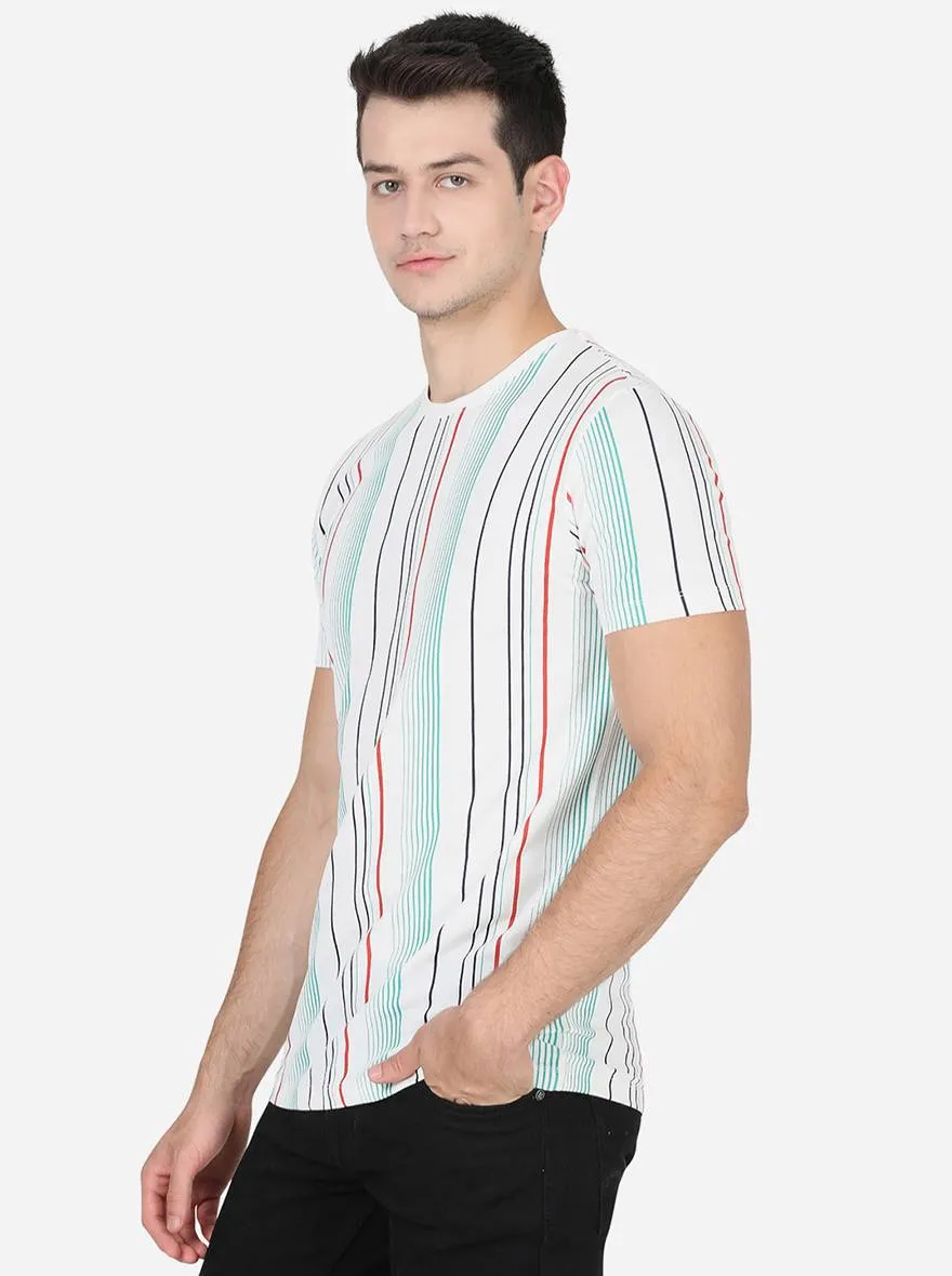 Off-White Printed Slim Fit T-Shirt | JadeBlue