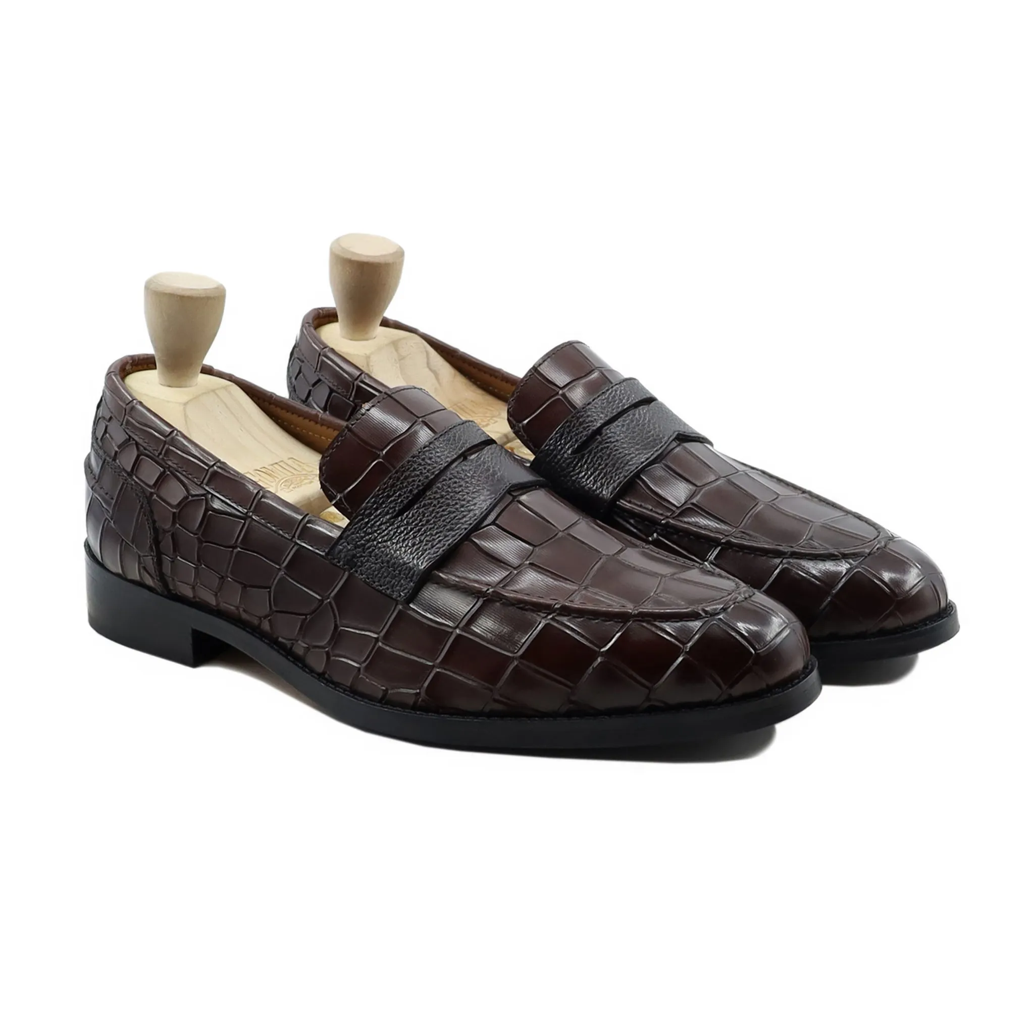 Oregano - Men's Dark Brown Calf Leather Loafer