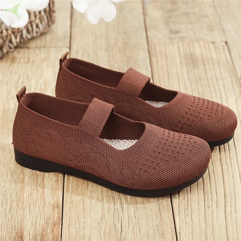 Owlkay Weaving Breathable Loafers  Comfortable Walking Casual Flats Shoes WF01