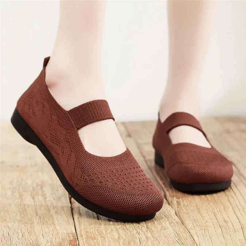 Owlkay Weaving Breathable Loafers  Comfortable Walking Casual Flats Shoes WF01