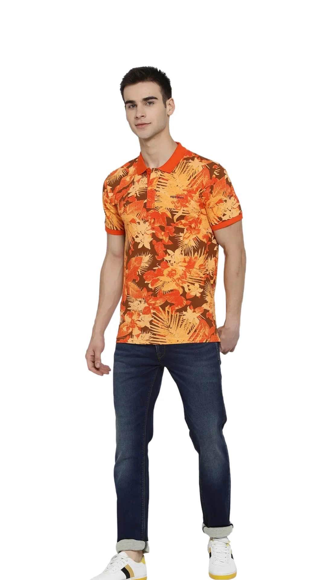 Pepe Jeans Blake Tropical Printed Pique Polo