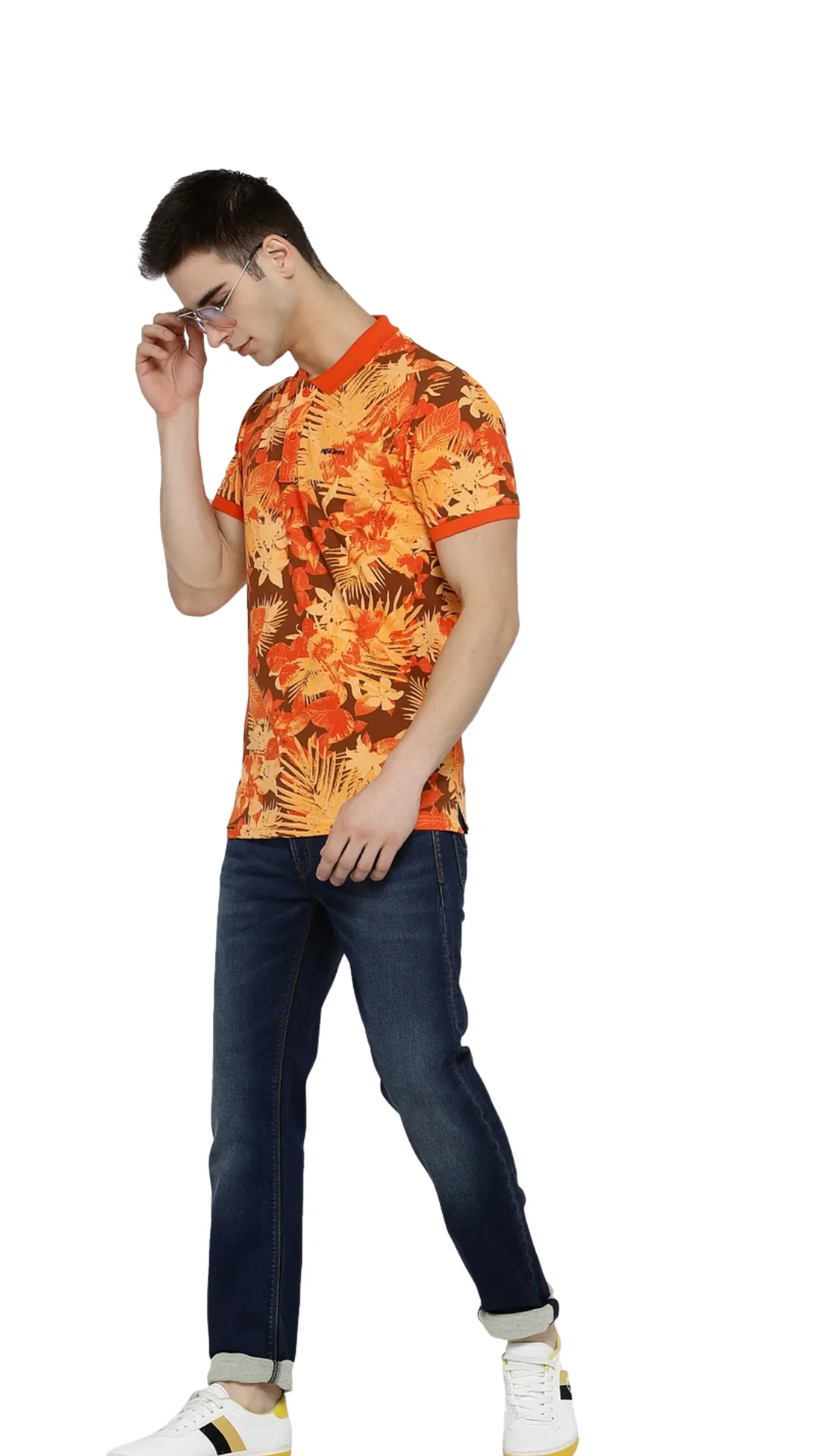 Pepe Jeans Blake Tropical Printed Pique Polo