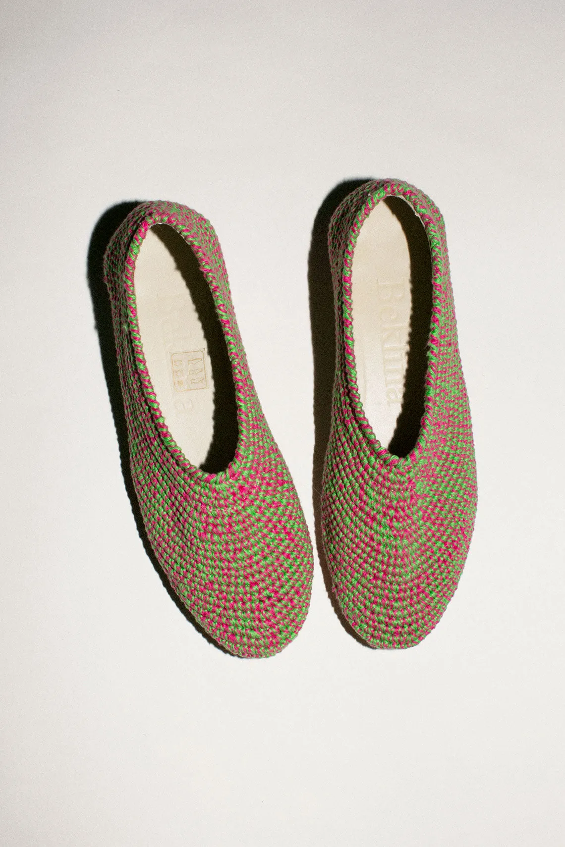 Pink & Green Crochet Flat