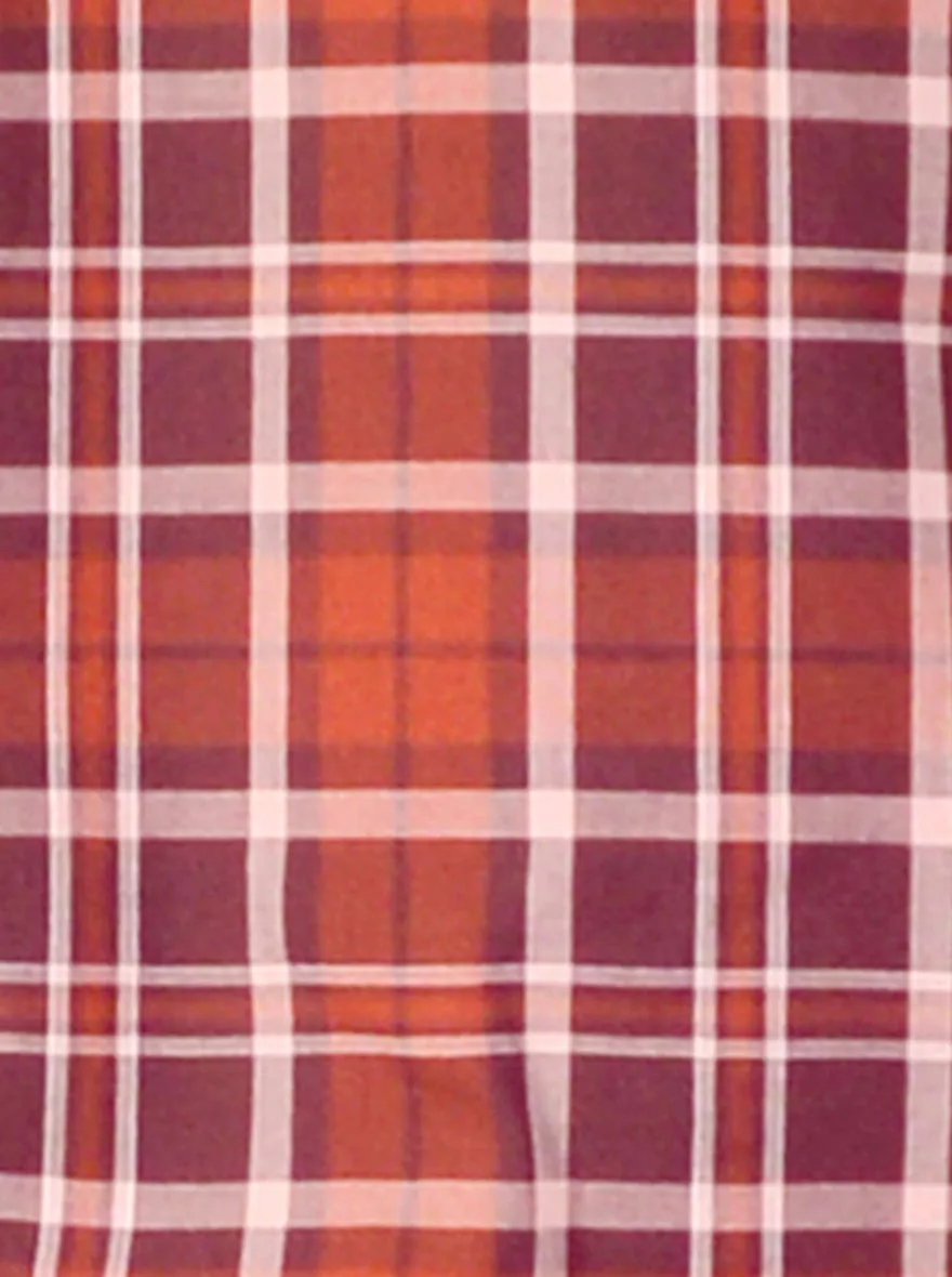 Red & Maroon Checked Classic Fit Casual Shirt | Greenfibre