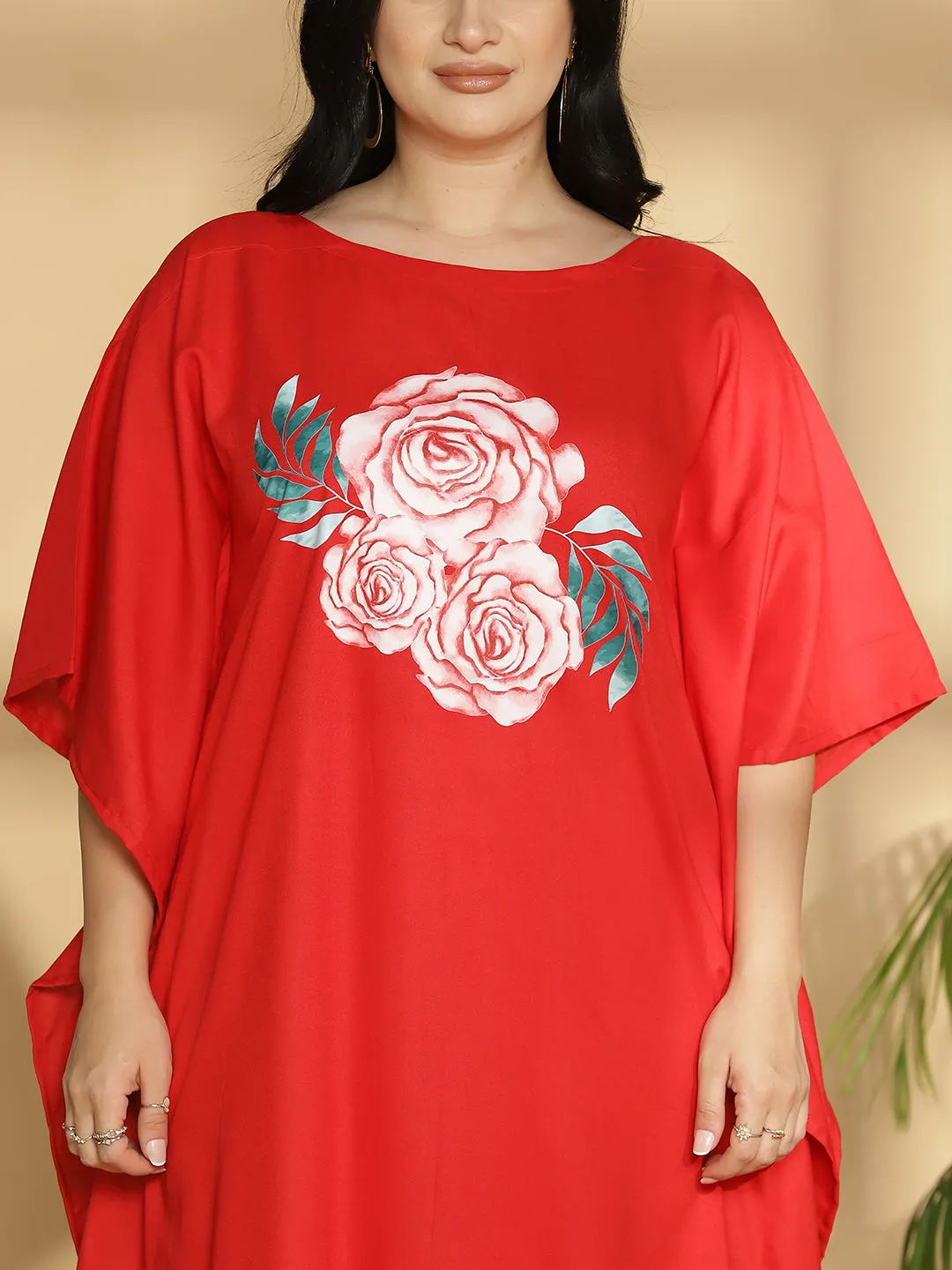 Red Kaftan Kurta - Pretty Rose