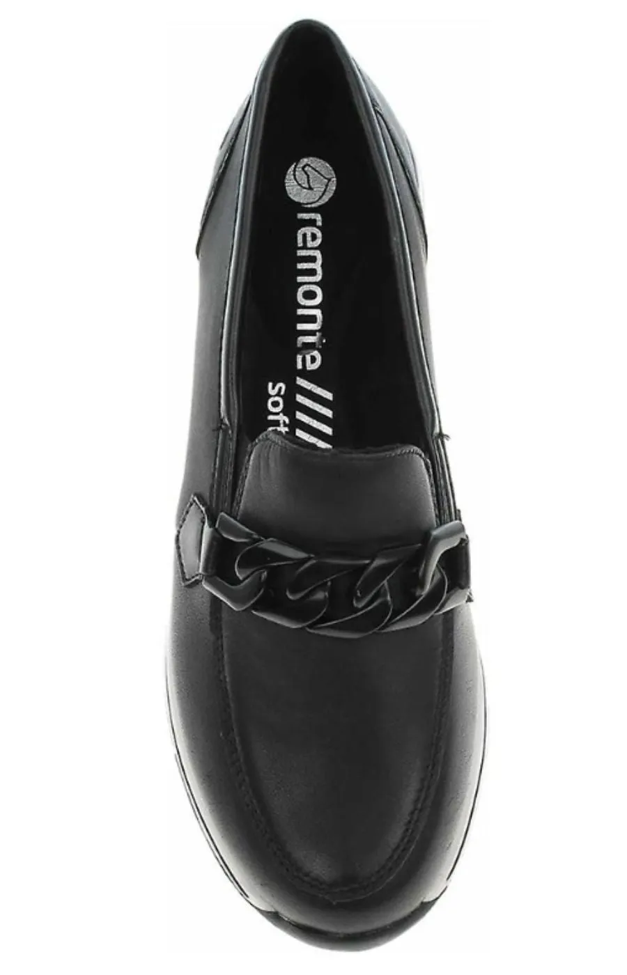 Remonte Chain Striped Loafer in Black