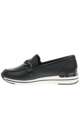 Remonte Chain Striped Loafer in Black