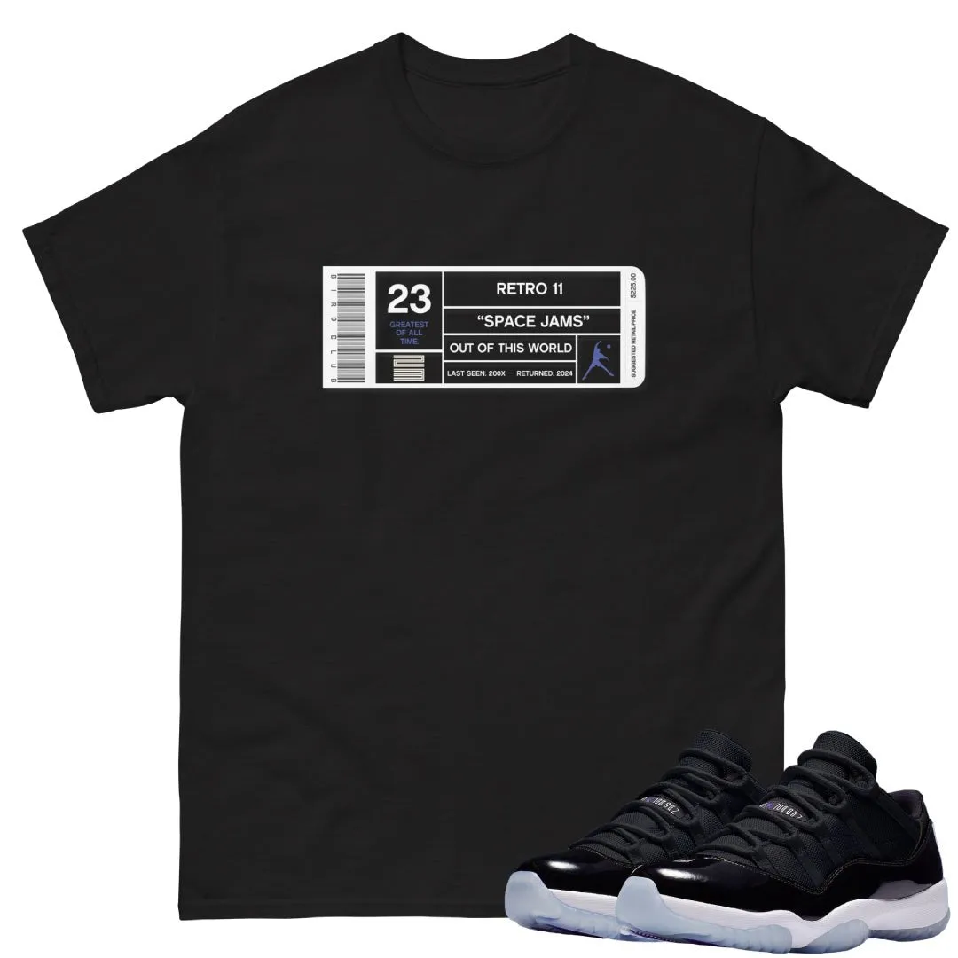 Retro 11 Space Jam Low Box Label Shirt