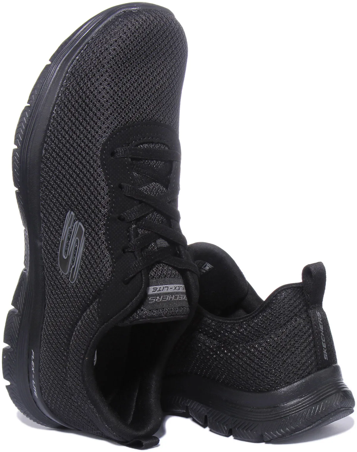 Skechers Flex Appeal 4.0 In All Black For Women