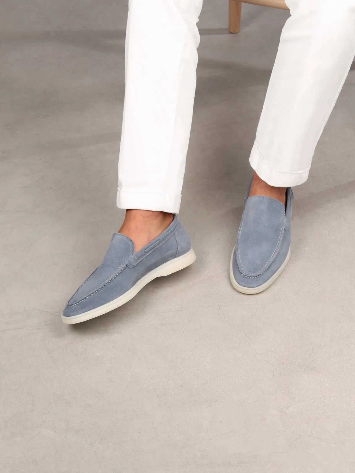 Sky Blue Yacht Loafers