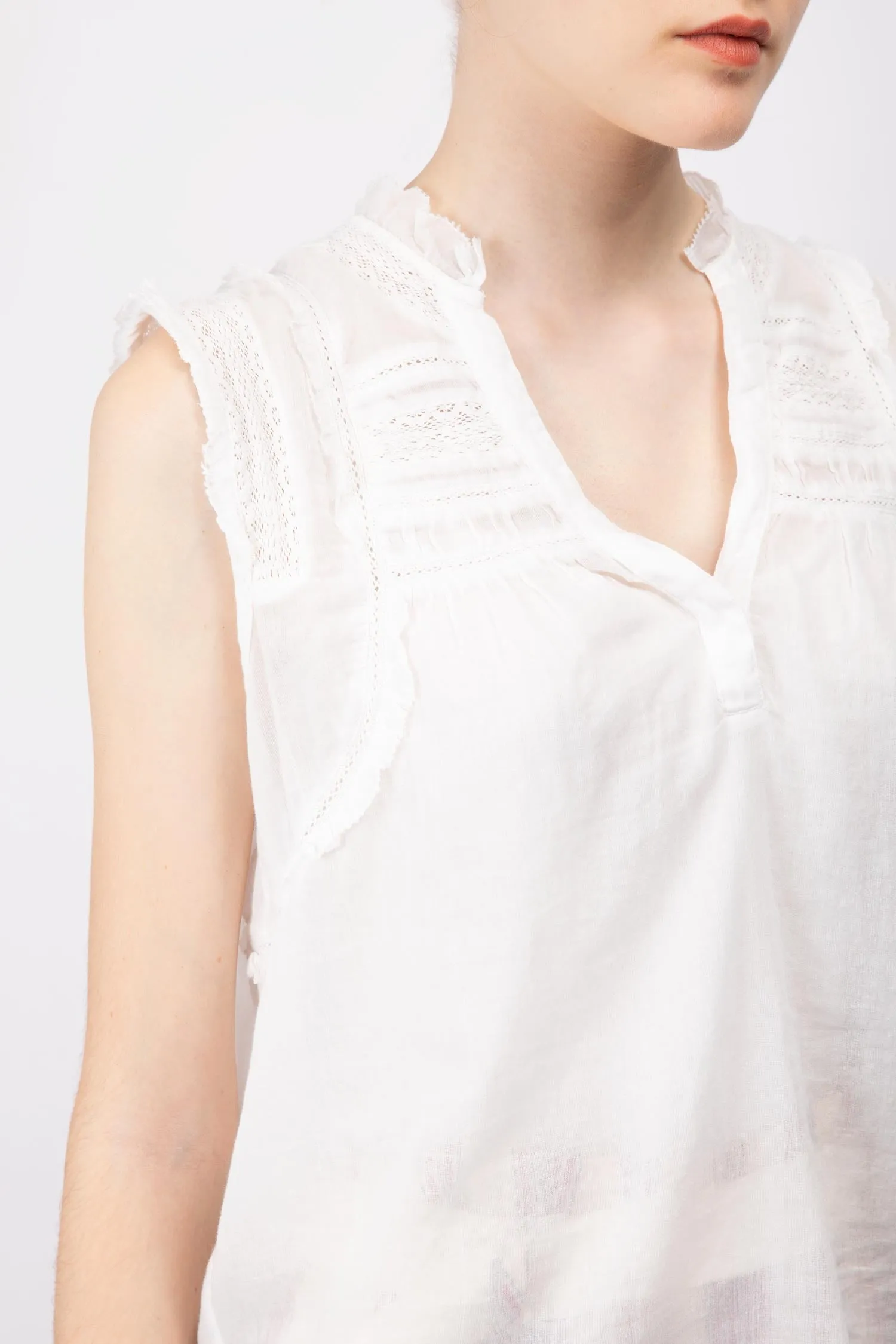 Sleeveless Lace Top