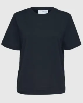 SLFESSENTIAL SS BOXY TEE | DARK SAPPHIRE