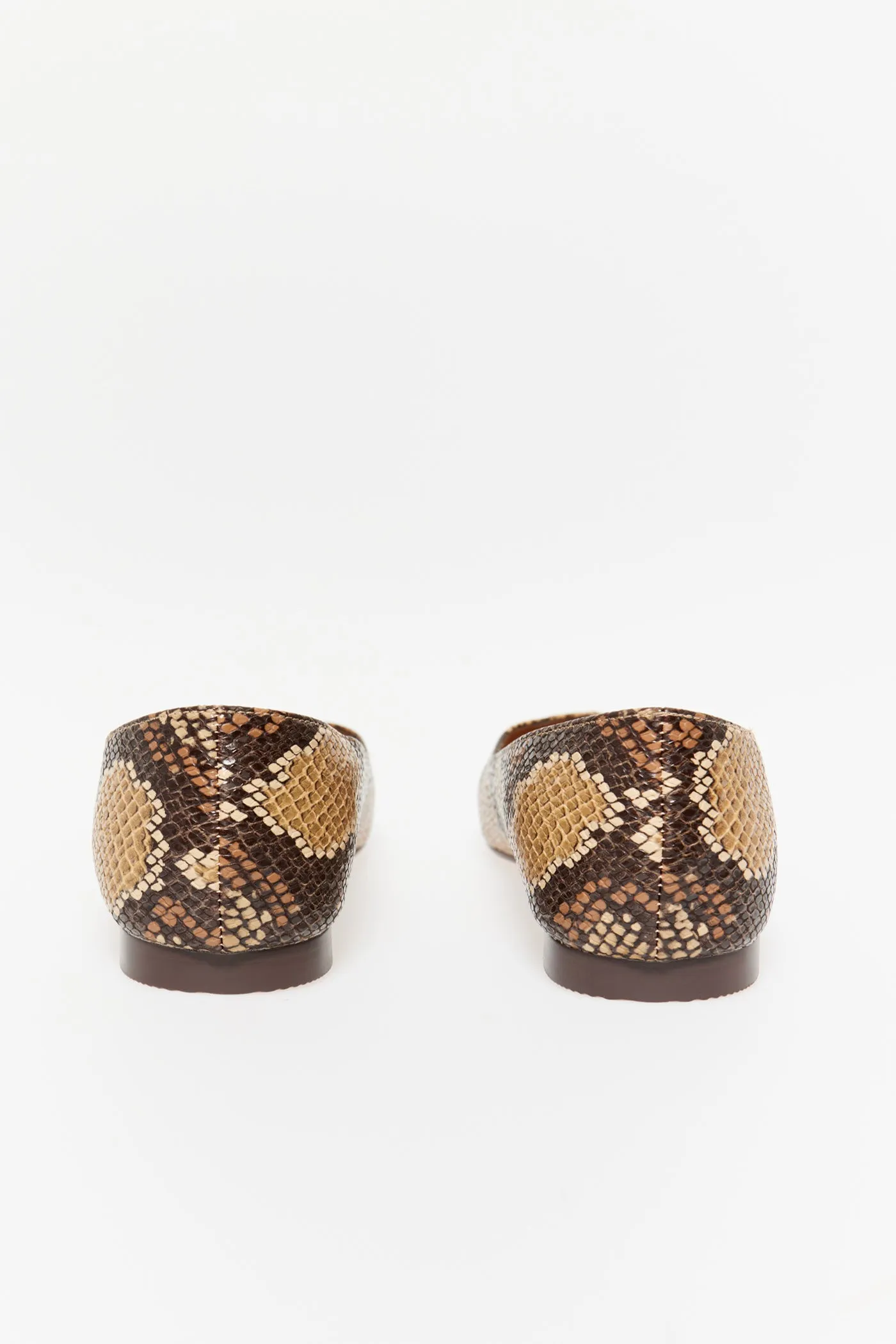 Snake Print Pump - Camel