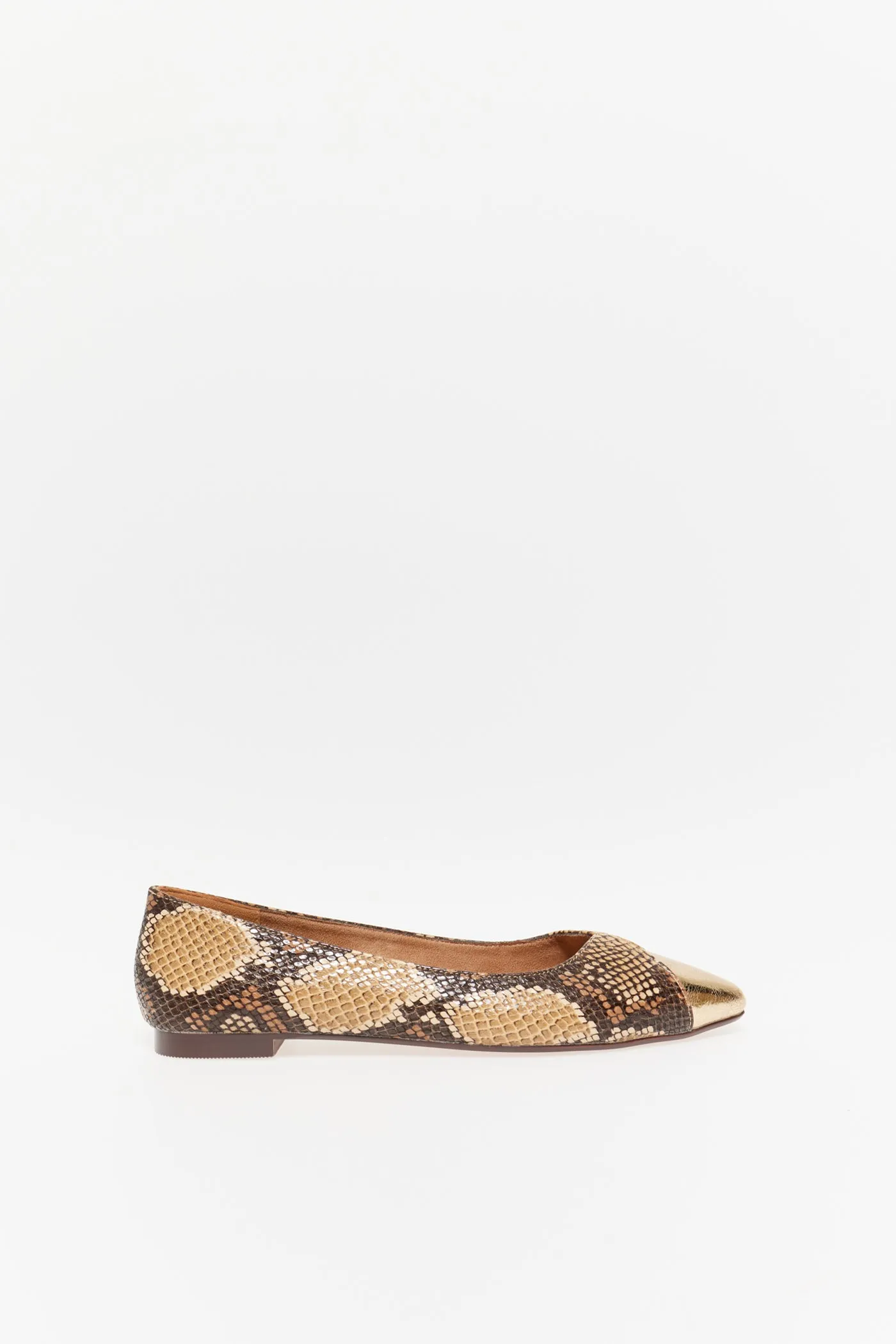 Snake Print Pump - Camel