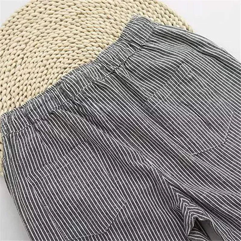 Striped Cotton Linen Pants  | Zen