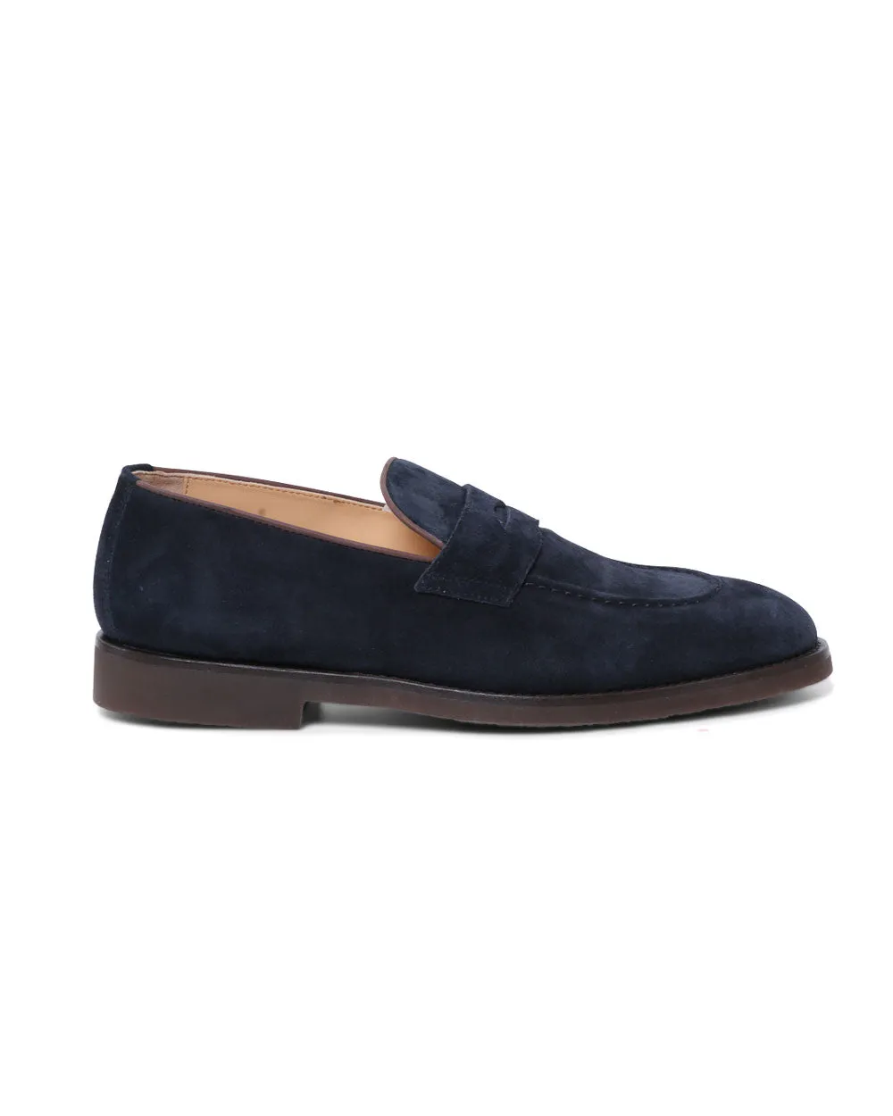 Suede Penny Loafer in Blue