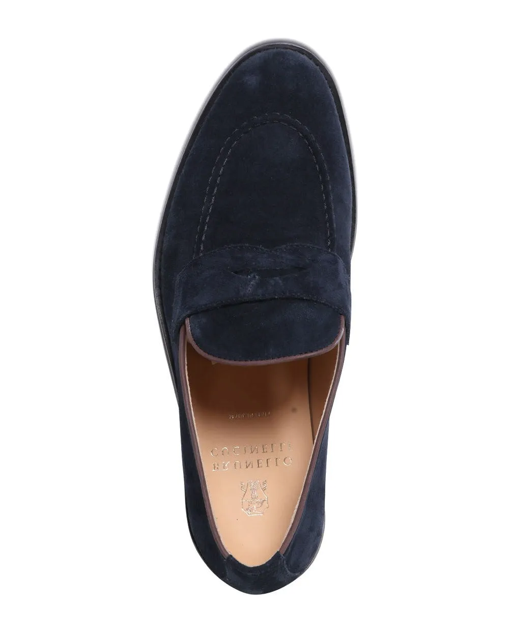 Suede Penny Loafer in Blue