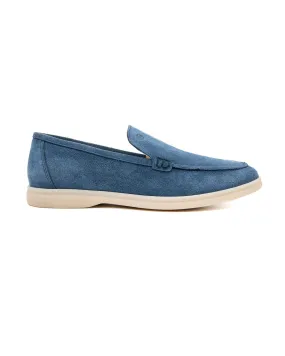 T-Allegro Light Blue Genuine Suede Men's Loafers