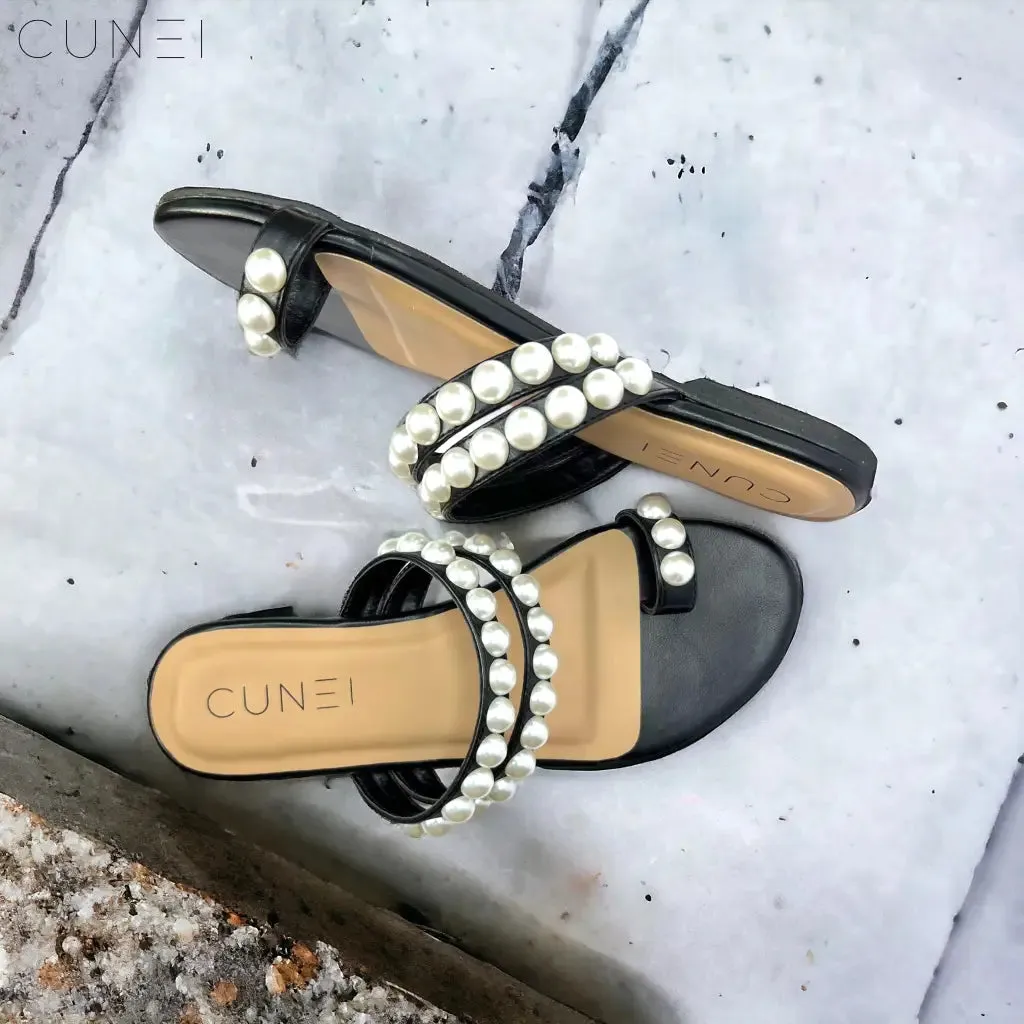 Tan Pearl Open Toe Sandals