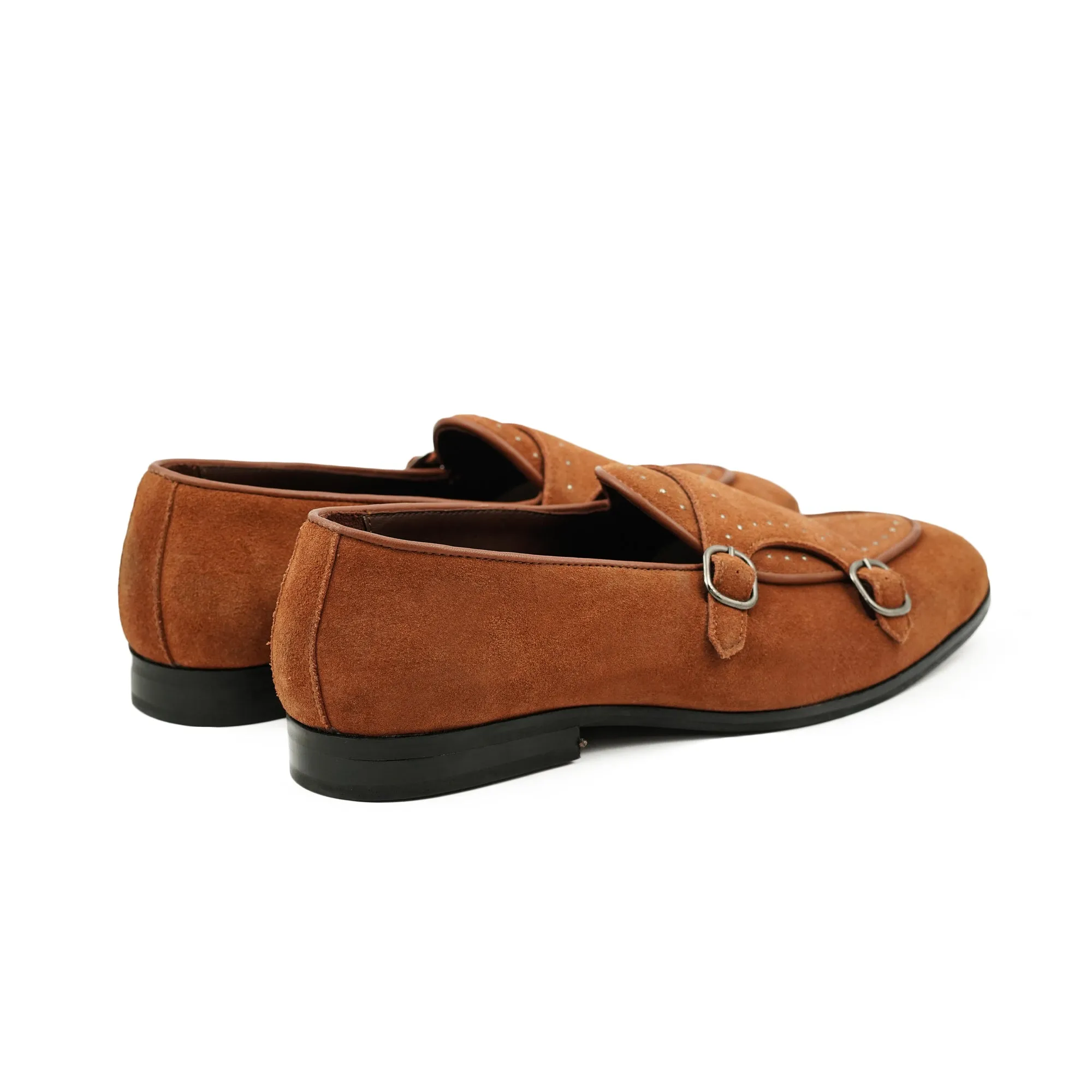 Tan Suede Belgian Monk Strap Bajrii