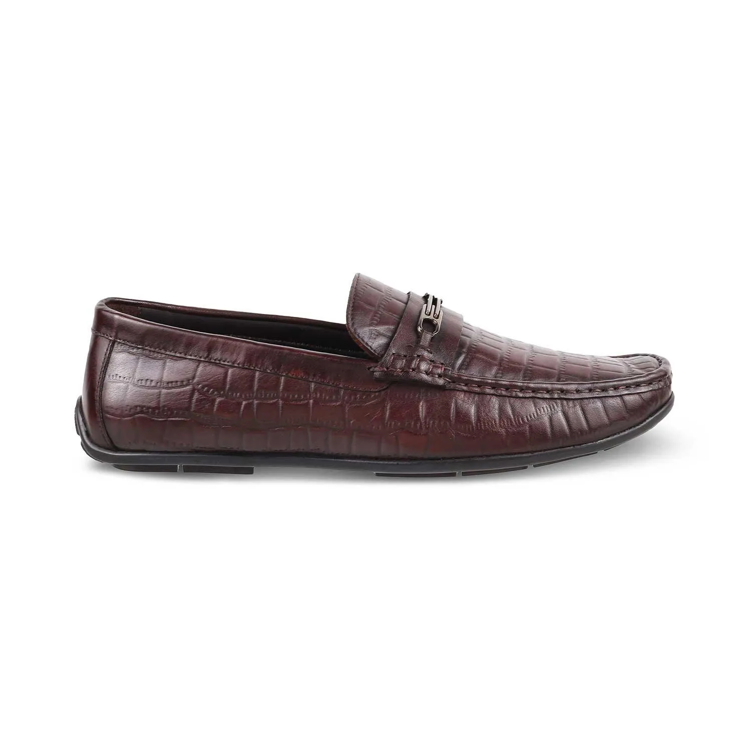 The York Brown Men's Leather Driving Loafers Tresmode