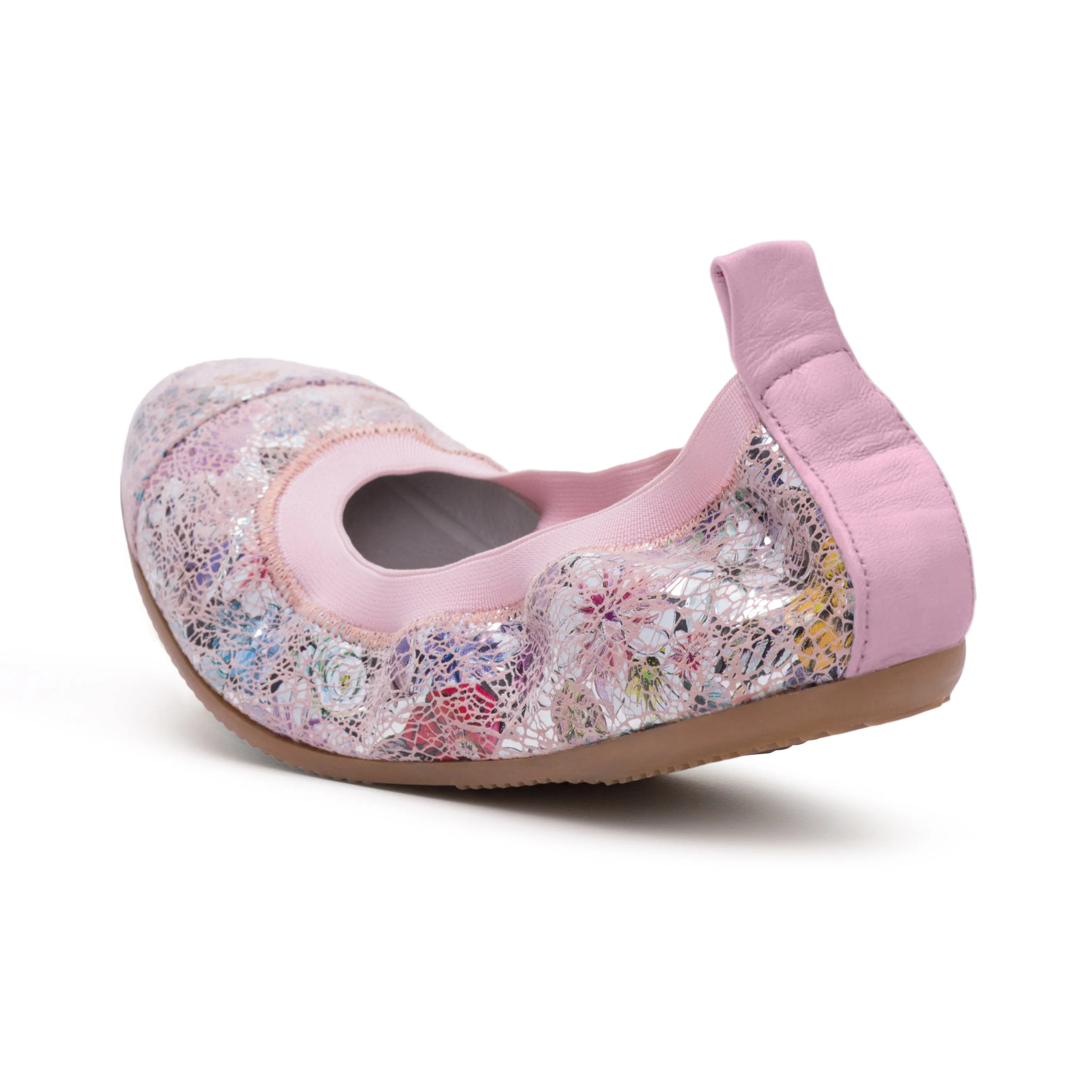 Tiffania - Pink Floral Sparkle Ballet Flat