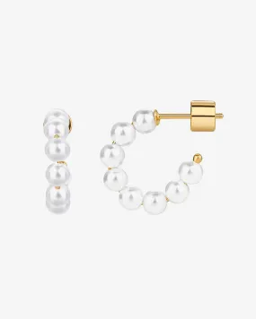 Timeless Pearl Hoops