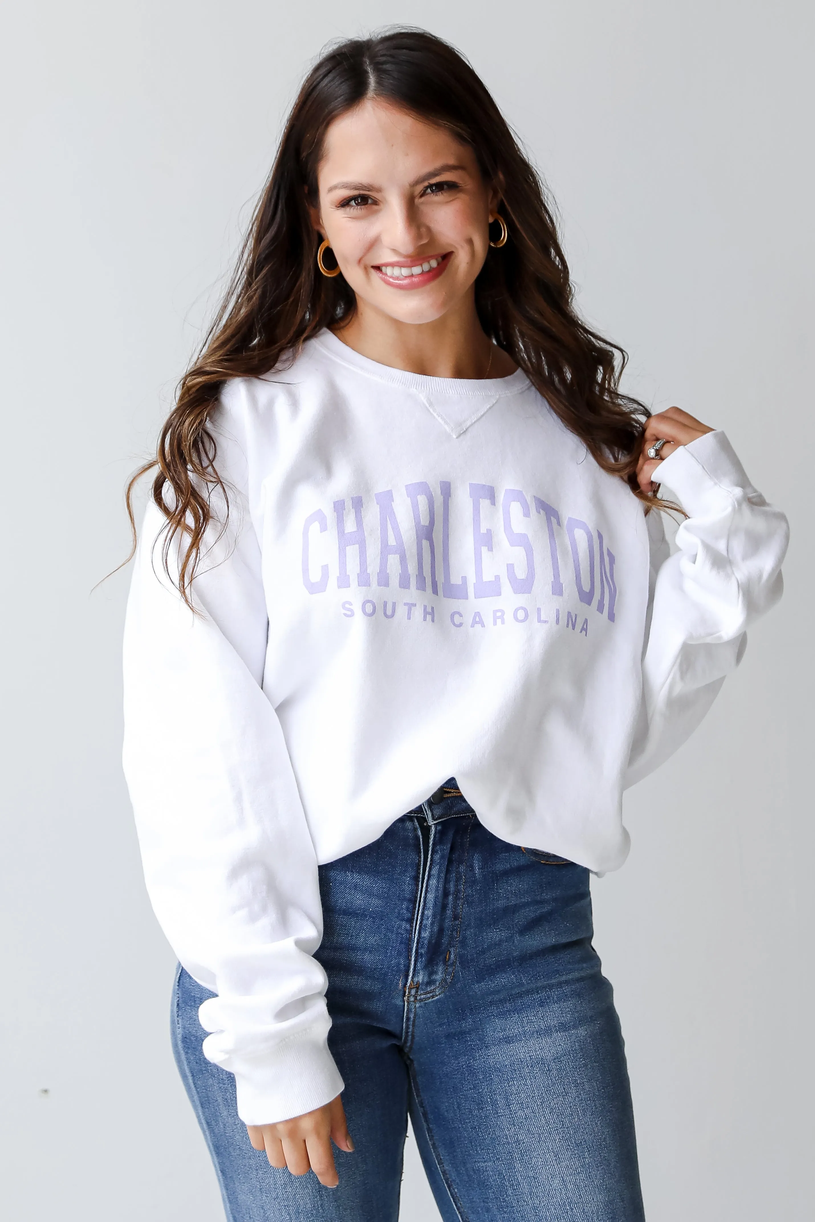 White Charleston South Carolina Sweatshirt