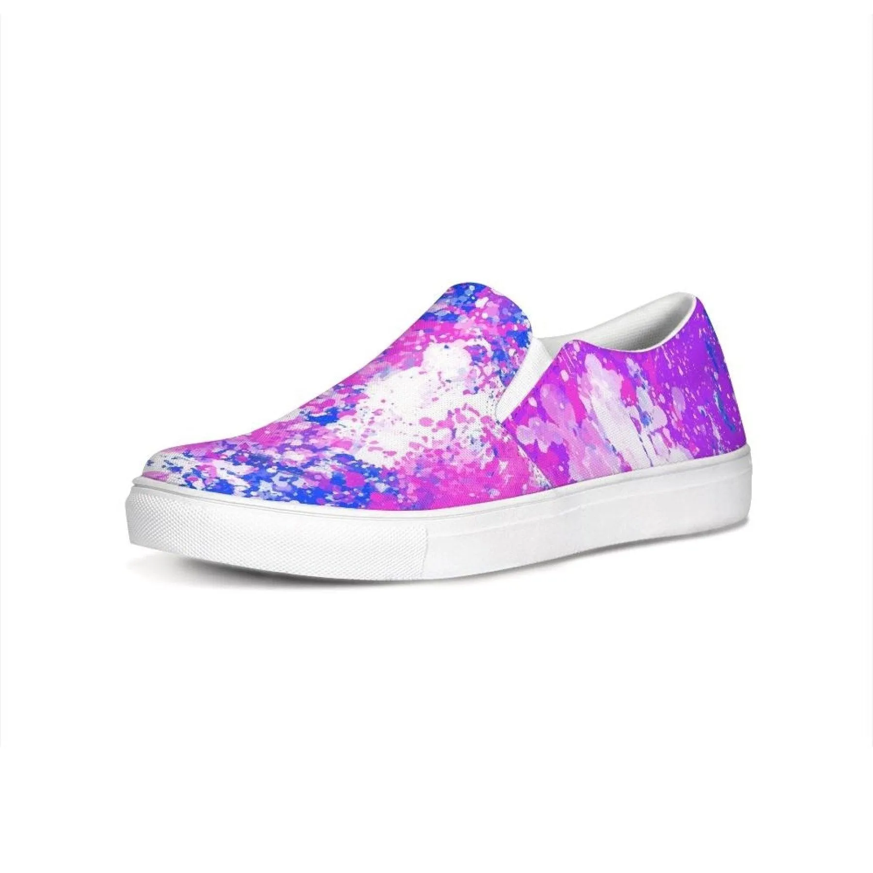 Womens Sneakers - Purple Tie-dye Style Canvas Sports Shoes / Running