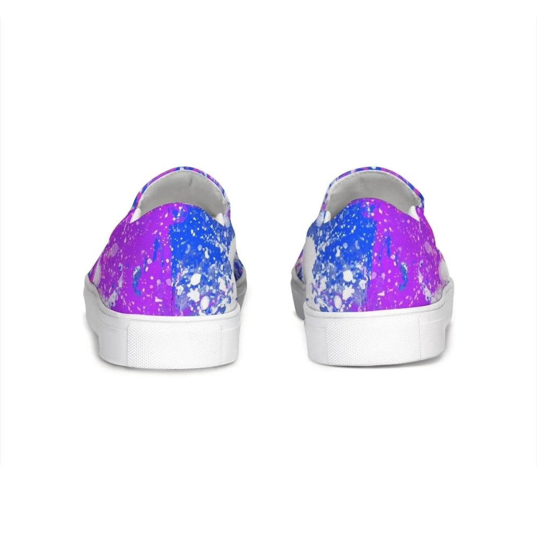 Womens Sneakers - Purple Tie-dye Style Canvas Sports Shoes / Running